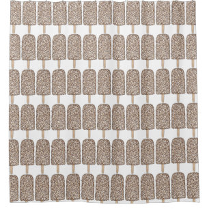 Chocolate Eclair Ice Cream Popsicle Shower Curtain