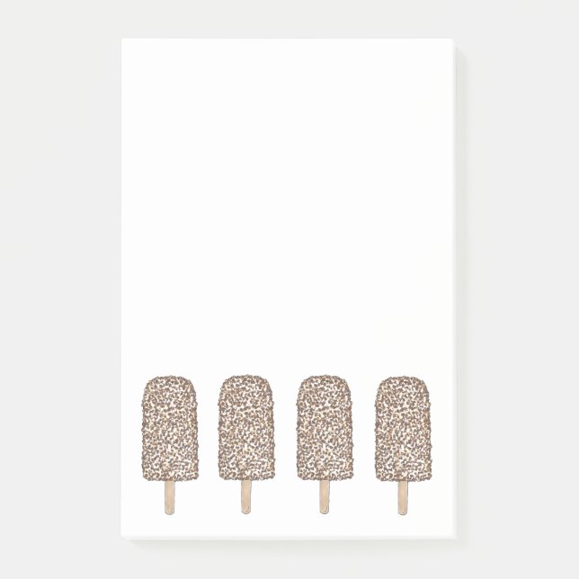 Chocolate Eclair Ice Cream Popsicles Post-It Notes (Front)