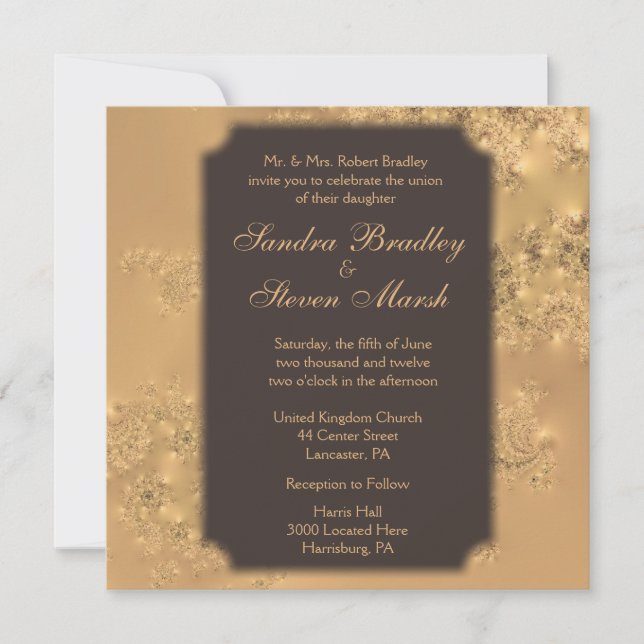 Chocolate Elegance Wedding Invitations (Front)