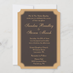 Chocolate Elegance Wedding Invitations
