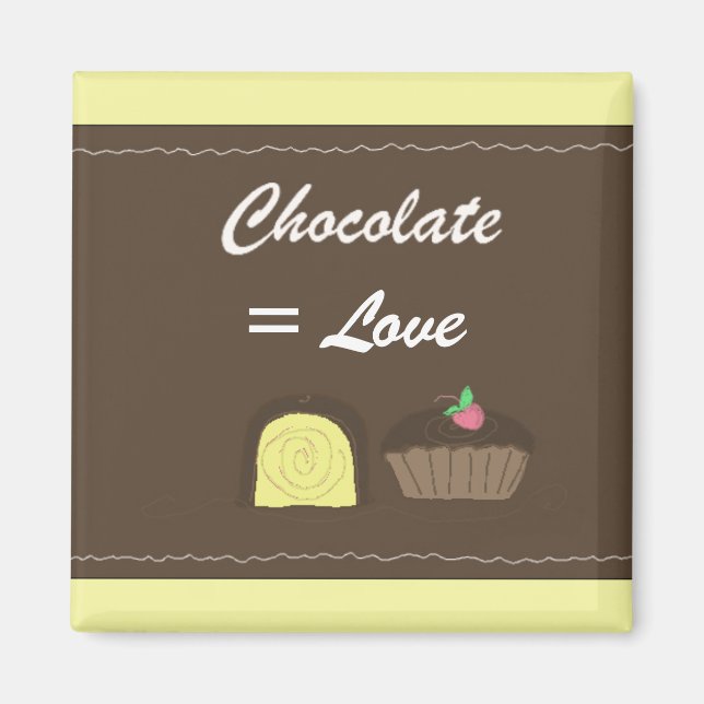 Chocolate Equals Love Magnet (Front)