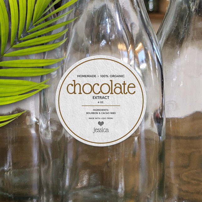 Chocolate Extract Personalised Bottling Label (Creator Uploaded)