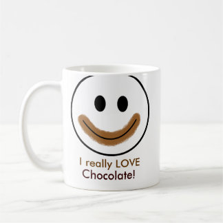 Chocolate Face "I really LOVE Chocolate!" Coffee Mug
