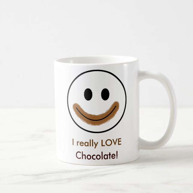 Chocolate Face "I really LOVE Chocolate!" Coffee Mug (Right)