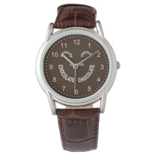 Chocolate Face Text Watch