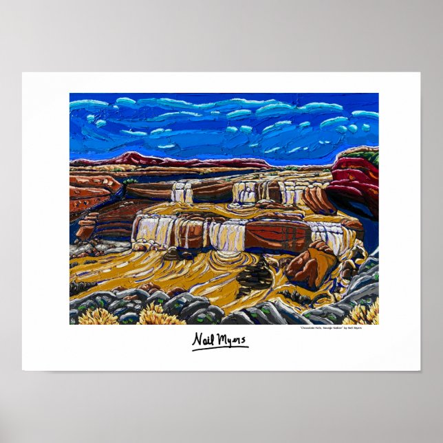 "Chocolate Falls, Navajo Nation" Poster (Front)