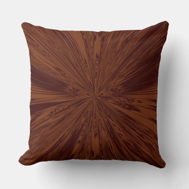 Chocolate Faux Satin Cushion (Front)