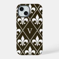 Chocolate Fleur de Lis w/ monogram