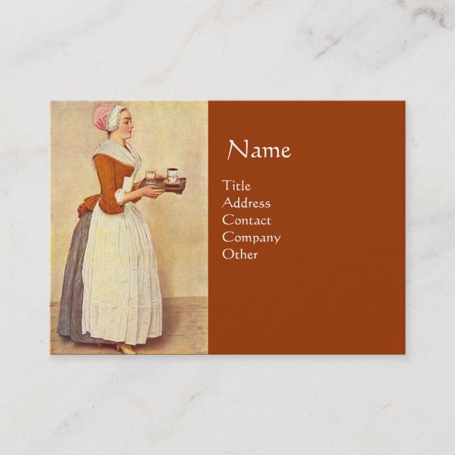 CHOCOLATE FONDUE DINNER PARTY BUSINESS CARD (Front)