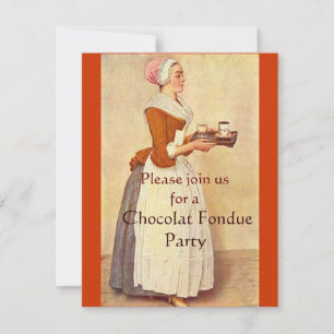 CHOCOLATE FONDUE DINNER PARTY INVITATION