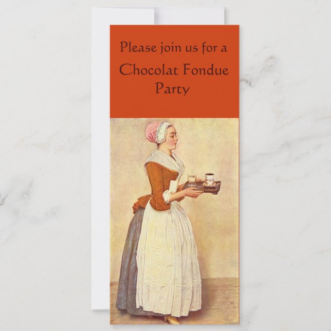 CHOCOLATE FONDUE DINNER PARTY INVITATION (Front)