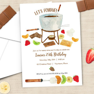 Chocolate Fondue Party Invitation