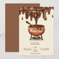 Chocolate Fondue Party Invitation – Sweet & Cozy 