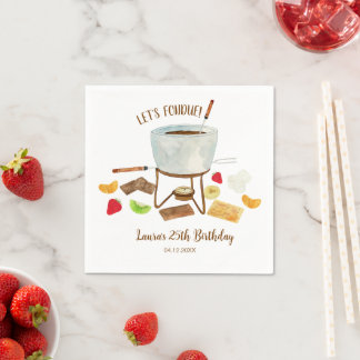 Chocolate Fondue Party Napkin