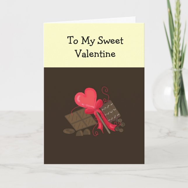 Chocolate for My Valentine Holiday Card (Front)