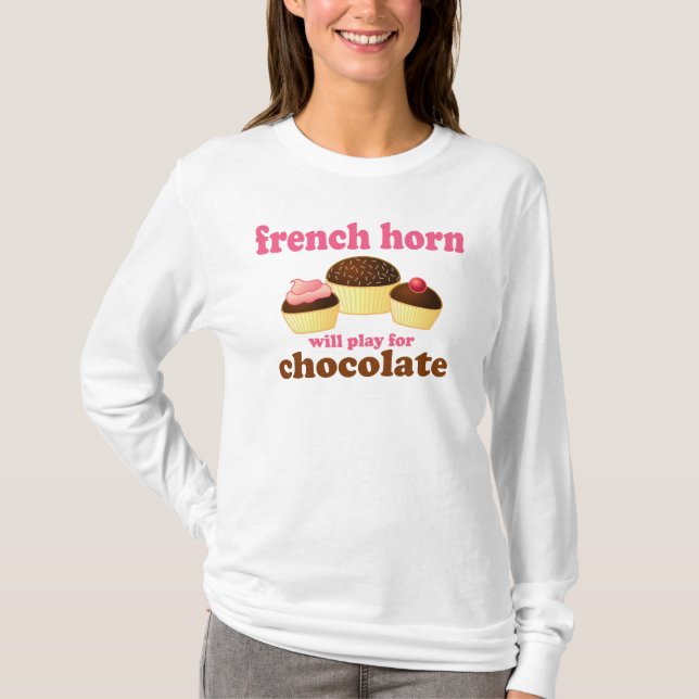 Chocolate French Horn T-Shirt (Front)