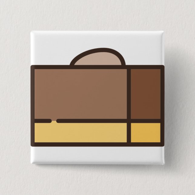 chocolate-fudge 15 cm square badge (Front)