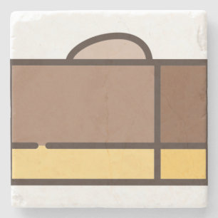 chocolate-fudge stone coaster