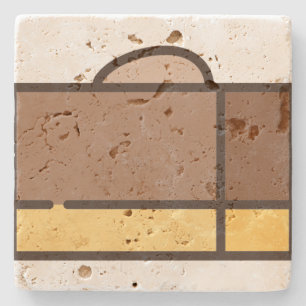 chocolate-fudge stone coaster