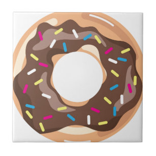 Chocolate Glazed Doughnut Tile