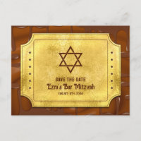 Chocolate Golden Ticket Bar Mitzvah Save the Date
