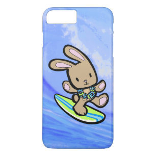 Chocolate Hawaiian Surfing Bunny Case-Mate iPhone Case