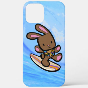 Chocolate Hawaiian Surfing Bunny Purple iPhone 12 Pro Max Case