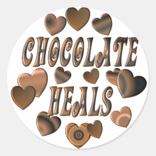 Chocolate Heals Classic Round Sticker