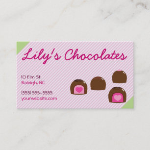 Chocolate Heart Bonbons Business Card