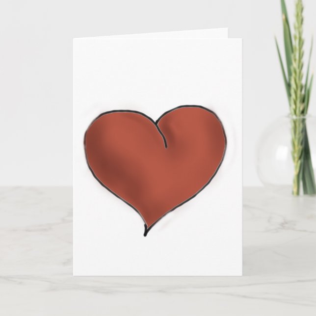 Chocolate Heart Holiday Card (Front)