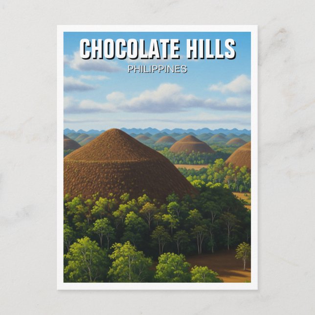 Chocolate Hills Bohol Philippines Travel Postcard (Front)