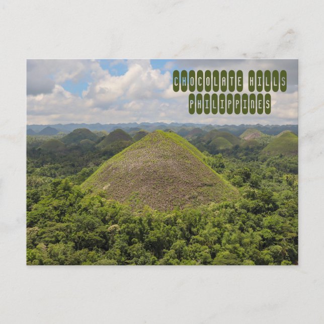 Chocolate Hills in Bohol Postcard (Front)