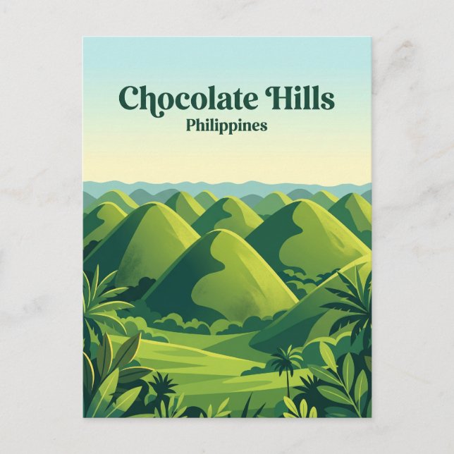 Chocolate Hills Philippines Postcard (Front)
