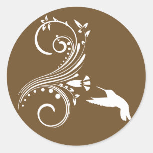 Chocolate Hummingbird Envelope Sticker Seal