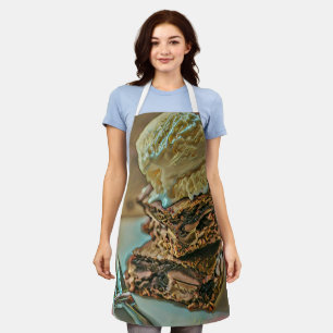 Chocolate ice cream cake apron