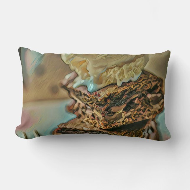 Chocolate ice cream cake lumbar cushion (Front)