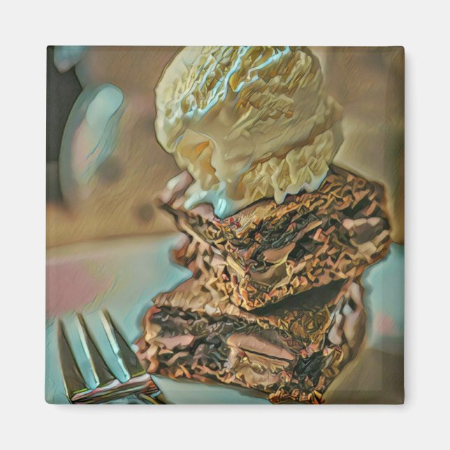 Chocolate ice cream cake magnet (Front)