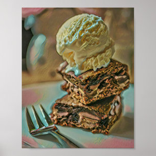 Chocolate ice cream cake poster
