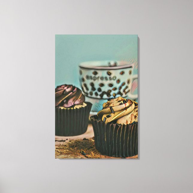 Chocolate ice cream canvas print (Front)