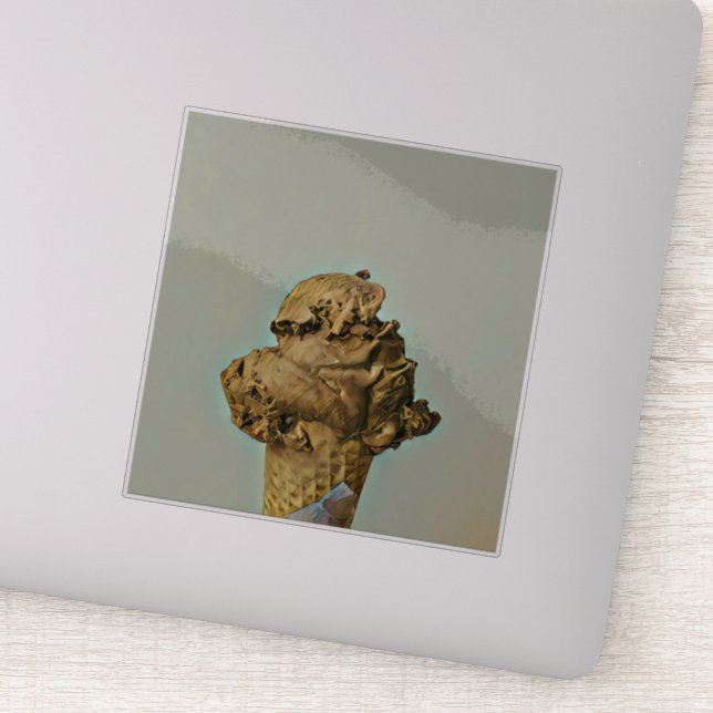 Chocolate ice cream cone (Detail)