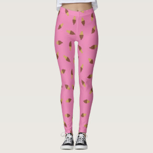 Chocolate Ice Cream Cone Leggings
