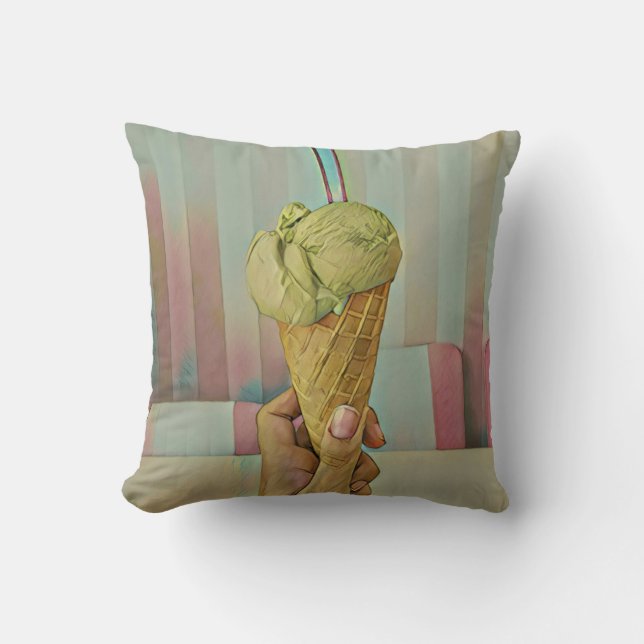 Chocolate ice cream cushion (Front)