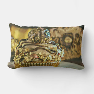 Chocolate ice cream for chocolate lovers lumbar cushion