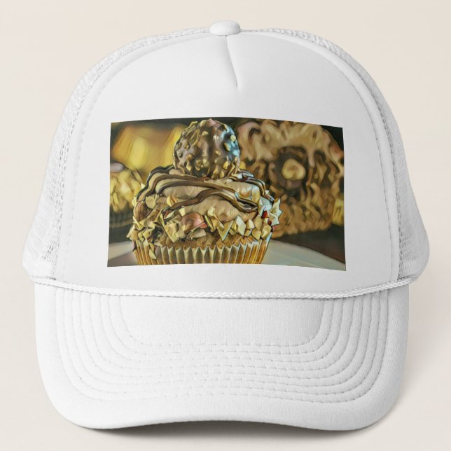Chocolate ice cream for chocolate lovers trucker hat (Front)