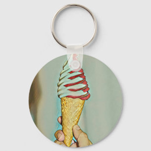 Chocolate ice cream key ring