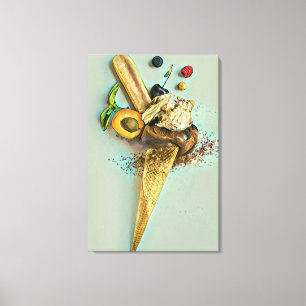 Chocolate ice cream lover gift canvas print