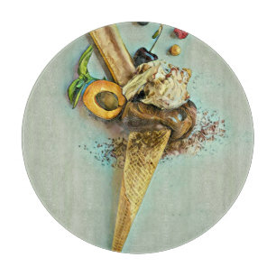 Chocolate ice cream lover gift cutting board