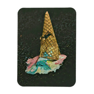 Chocolate ice cream lover gift magnet