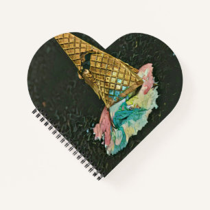 Chocolate ice cream lover gift notebook