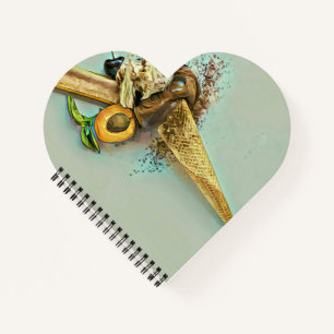 Chocolate ice cream lover gift notebook